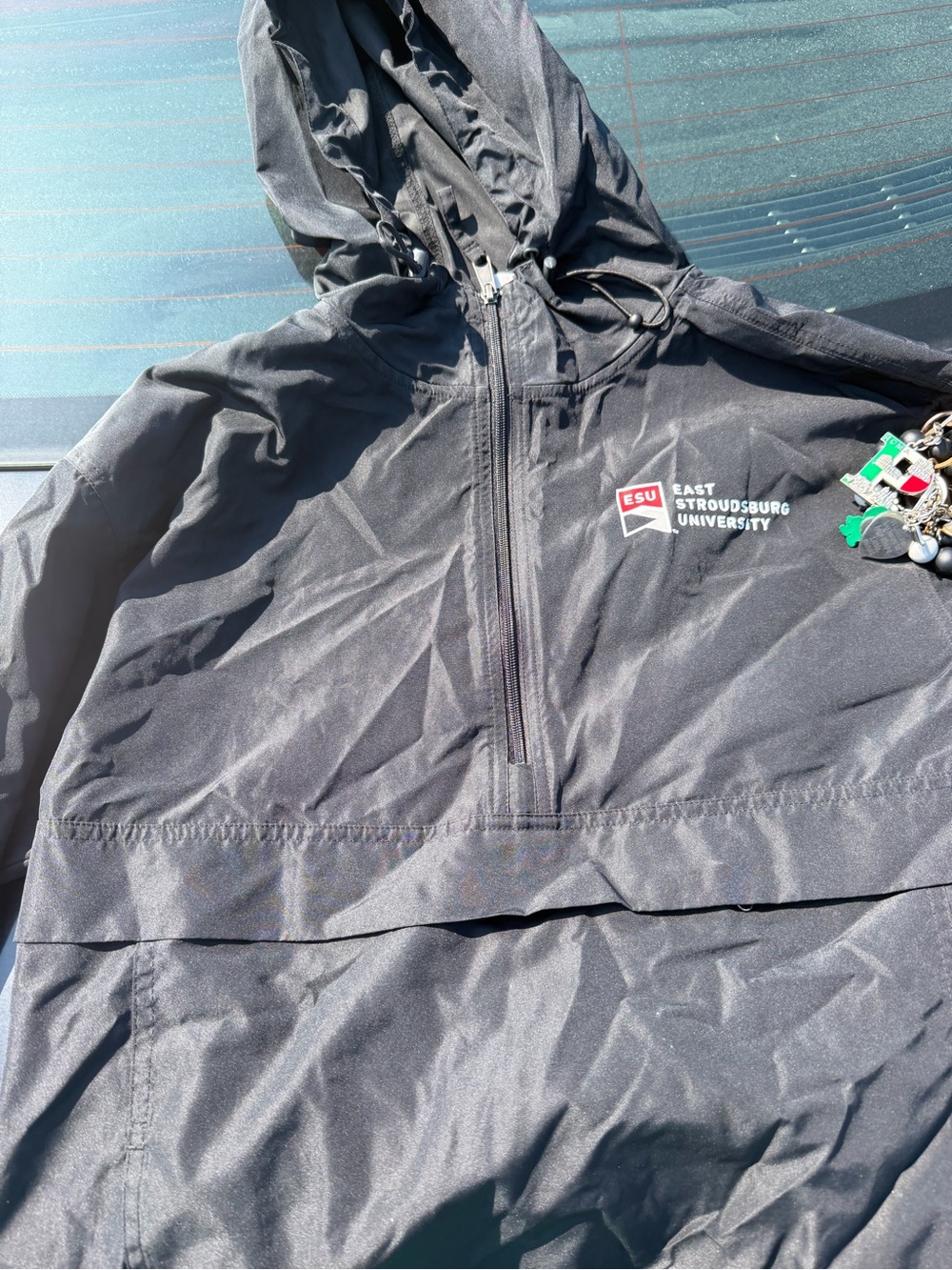 East Stroudsburg University Black Windbreaker Jacket